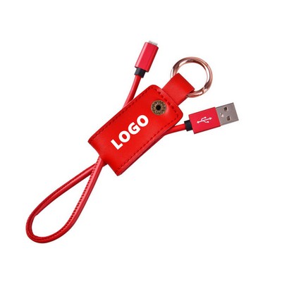 PU Key Chain Charger Cable