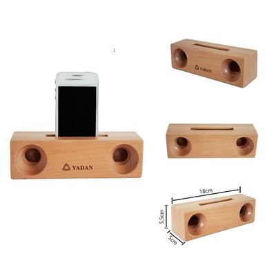 Mobile Phone Speaker Wood Holder Sound Amplifier