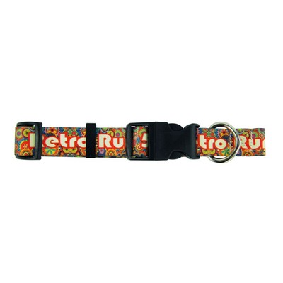 Dye Sublimated Full Color Adjustable Pet Collar - 3/4" W