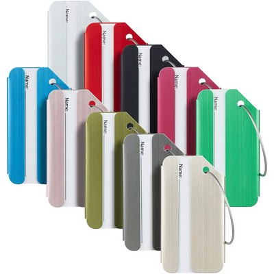 Luggage Tags Business Card Holder Aluminum Travel ID Bag Tag