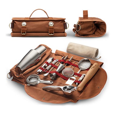 Portable Bartender Cocktail Canvas Storage Travel Bag