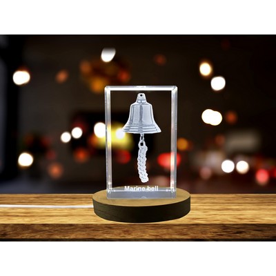 A Cry across the Waves | Marine bell 3D Engraved Crystal