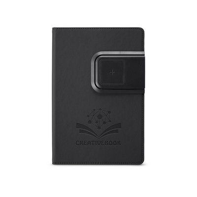 Refillable Journal with Wireless Charging Panel