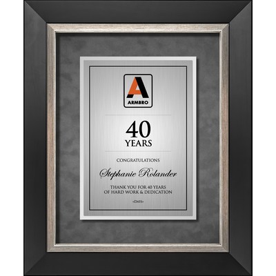 Banff - Silver Aluminum Certificate Shadow Box - Vertical 15"x18"