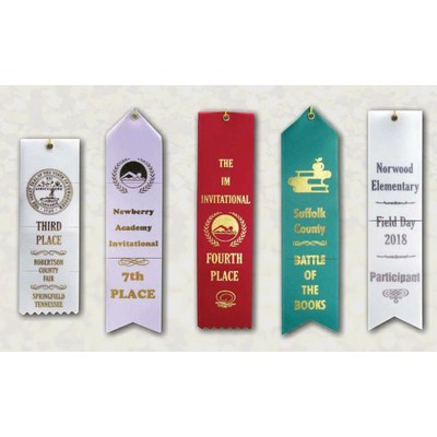 Track & Event Ribbons 2" x 8" (Finished Top)(all in pricing, setup charge still applies)