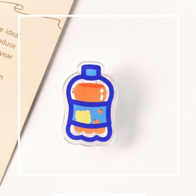 Transparent Bottle Shaped Acrylic Album Memo Clip Bag Binder Sealing Clip Food Bag Clamp - Two Sides