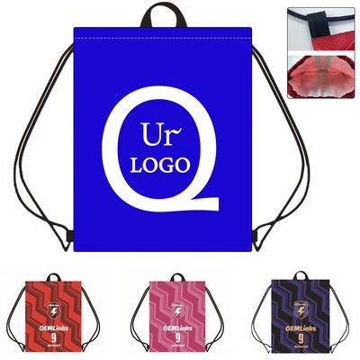 13.39X16.93 Inch Oxford Fabric Drawstring Backpack