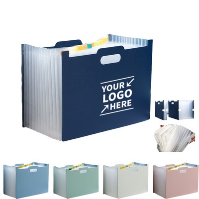 Large Capacity A4 Expandable Accordion File Folder W/ Handle