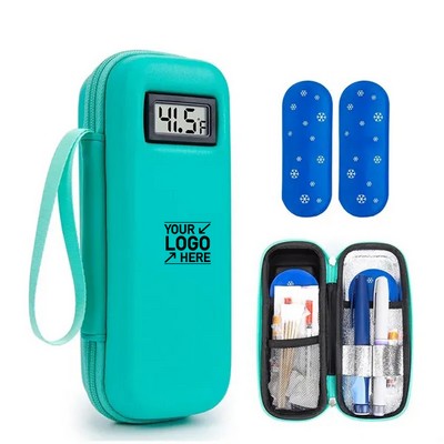 Travel Insulin Cooler Case with Temperature Display