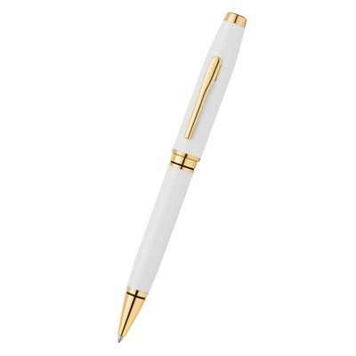 Coventry Pearl White Lacquer with Gold PVD Appointments Ballpoint Pen