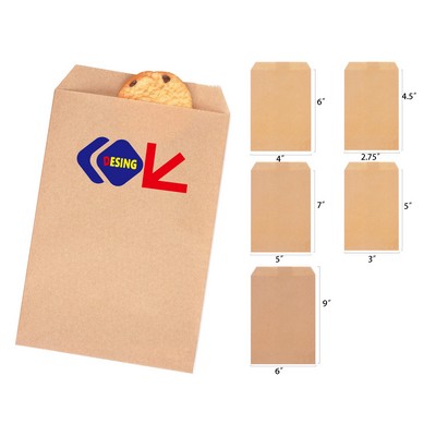 4" x 6" Brown Flat Medium Kraft Paper Bags (