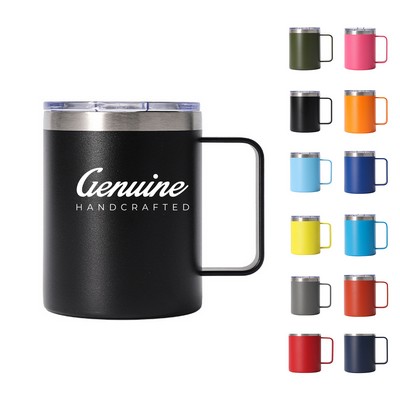 12 Oz. Vacuum Insulated Coffee Mug with Handle