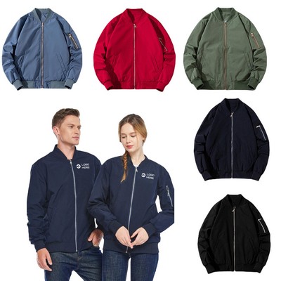 Spring Unisex Casual Bomber Jacket