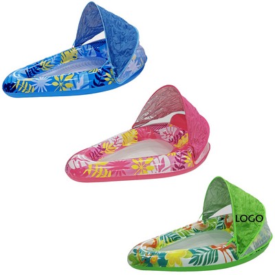 Inflatable Pool Floats With Detachable Canopy