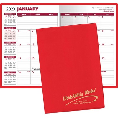7 x 10 Standard Vinyl Cover Monthly Planner