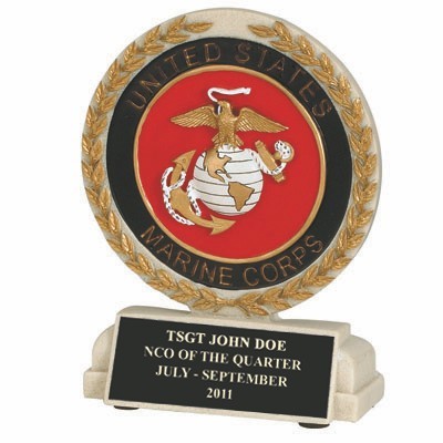 U.S. Marines Stone Resin Trophy (5 ½" x 4 ½")