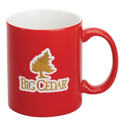 11 Oz. Red Stoneware Coffee Mug