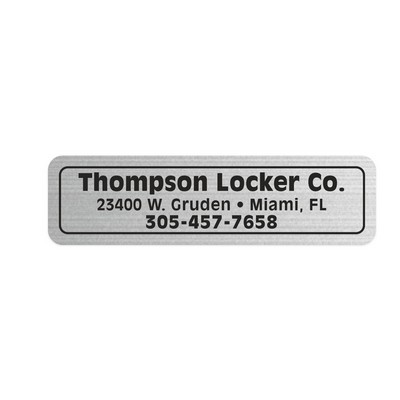 Idento® Identification Decal | Rectangle | 3/4" x 2 3/4" | Brushed Chrome Poly
