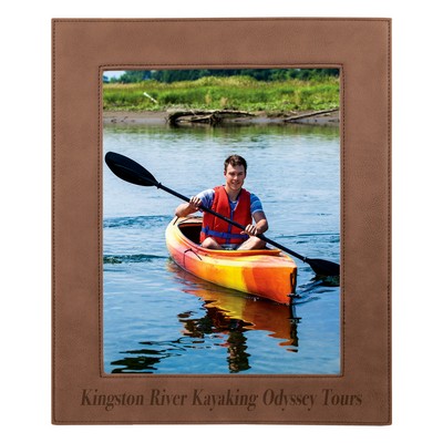 8" x 10" Dark Brown Leatherette Photo Frame