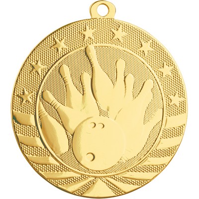 2 3/4" Starbrite Bowling Medal