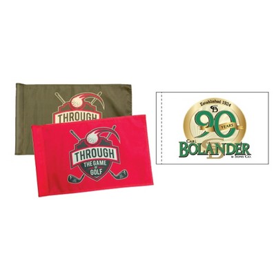 Single Reverse Tournament Sponsor Flag w/Heading And Grommets (14"x20")