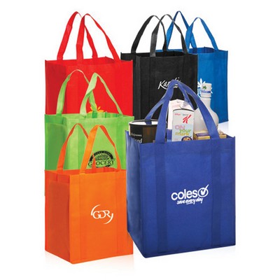 13W x 15H High Quality Non-Woven Grocery Tote Bag