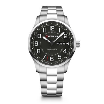 Swiss Army Attitude Black Dial, Stainless Steel Bracelet Large