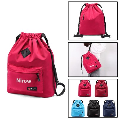Nylon Drawstring Backpack