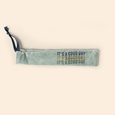 Corduroy Pouch For Reusable Straws