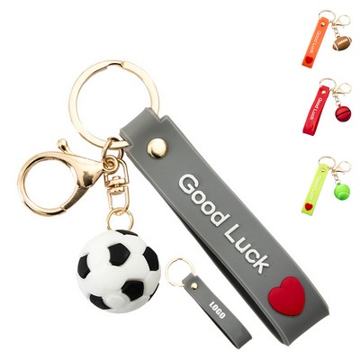 3D Balls PVC Keychain