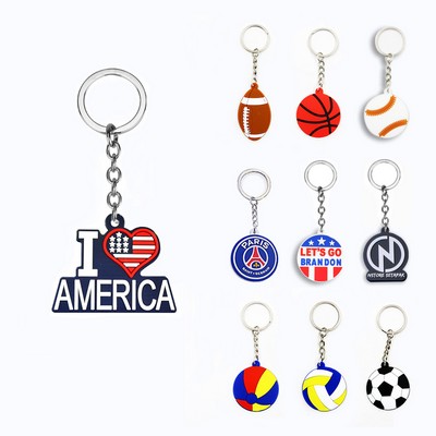 Custom Shape and Print PVC Keychains