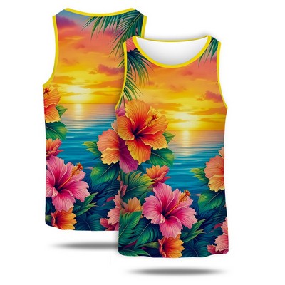 Unisex Performance Dye Sublimation Athletic Tank Top 160GSM