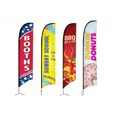15' Teardrop Flag Kit-Double Sided With Optional Base