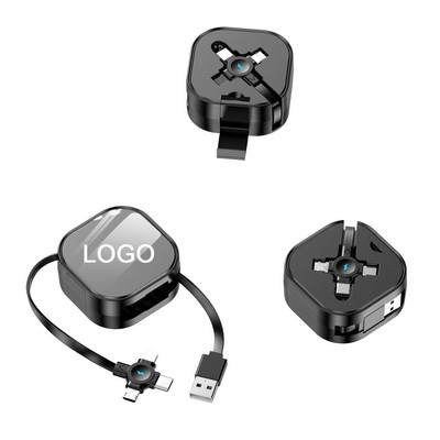 3 in1 Retractable Charging Cable with phone holder