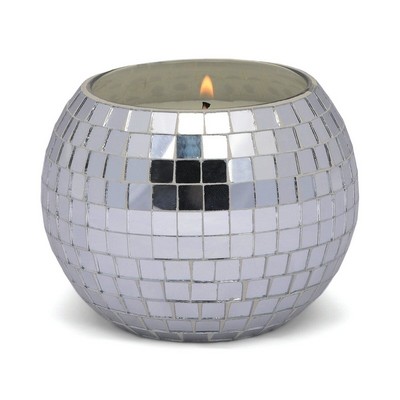 Magique 10 Oz Silver Disco Ball Candle With Lid - Sparkling Bergamot