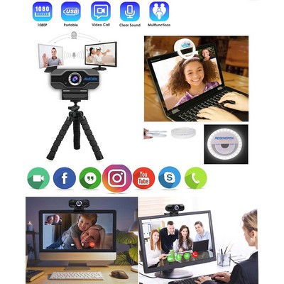 Promotek iBank® Webcam with Microphone for Desktop or Laptop Computers