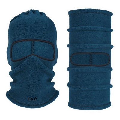 Warm Drawstring Neck Gaiter Face Mask