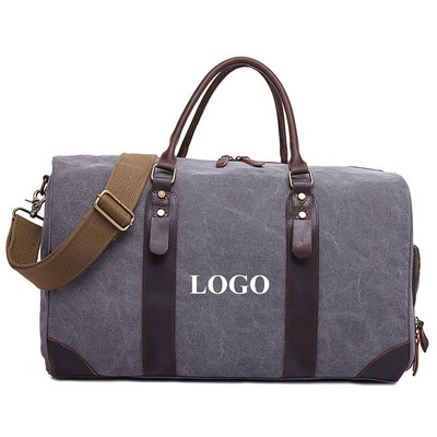 Canvas Travel Bag W/ Shoes Pouch