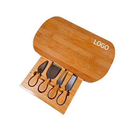 Bamboo Cheese Bread Cutting Board Set