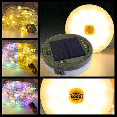 Solar Camping String Lights Outdoor Tent Emergency LED Lights