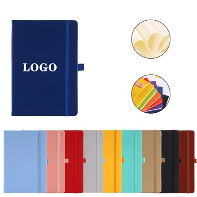 A5 PU Leather Soft Cover Notebook With Elastic Strap