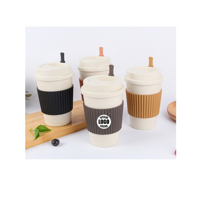 17oz Wheat Straw Travel Coffee Mug