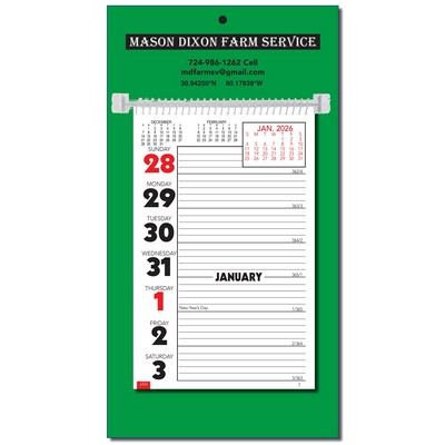 Almanac Weekly Memo Wall Calendar (PMS Match)