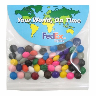 Chocolate Buttons in Large Round Top Header Bag
