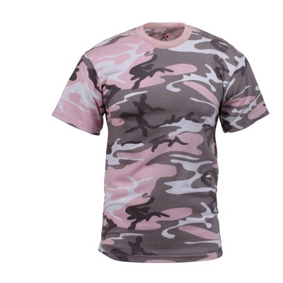 Subdued Pink Camouflage Military T-Shirt (XS to XL)