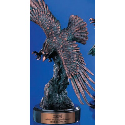 Bronze Finish Spread Wings Eagle Trophy (17")
