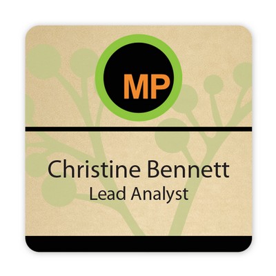 USA Made Eco-Friendly Sublimated Personalized Aluminum Badges (1-5 Sq. Inches)