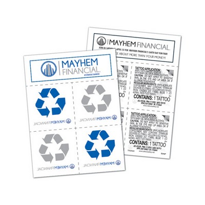 3" x 4" Tear-Off Temporary Tattoo Sheet - Tear, Share + Wear