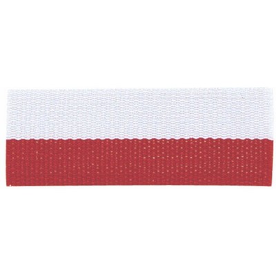 7/8" Red/White Neck Ribbon with Snap Clip