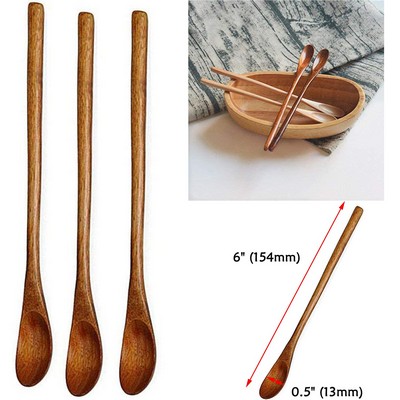 6 Inches Long Wooden Mixing Spoons